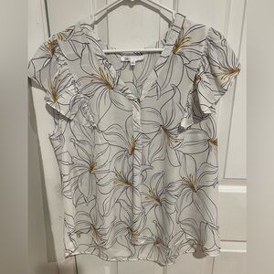 Short Sleeve Blouse- Floral- Size XL- DR2